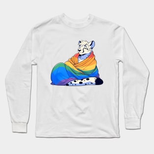 Comfy Womfy Furry Pride Cheetah LGBTQ Rainbow Long Sleeve T-Shirt